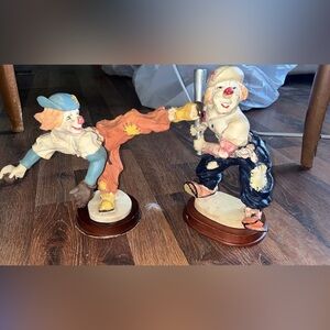 Colorful Clown Figurines 1993 vintage